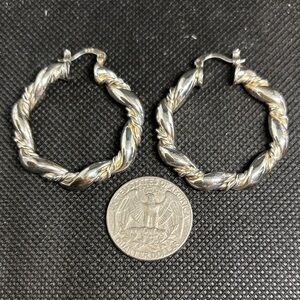 Large sterling silver earrings